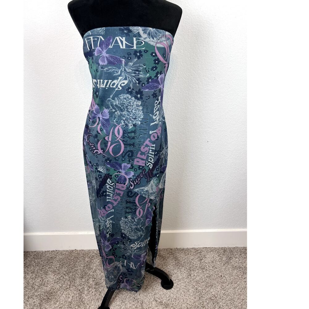 Stunning Urban Outfitters Samara Printed Mesh Midi Dress XL